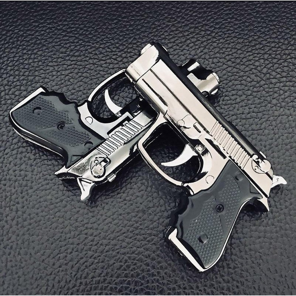 korek api mancis api bara model pistol bareta mini korek dan senter lighter unik