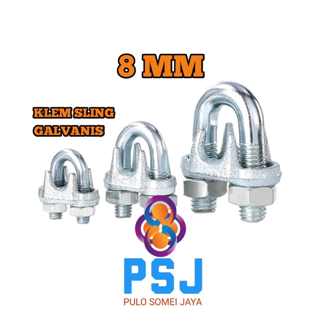 Klem Sling 8mm / Wire Clip / Kuku Macan 5/16 Inchi