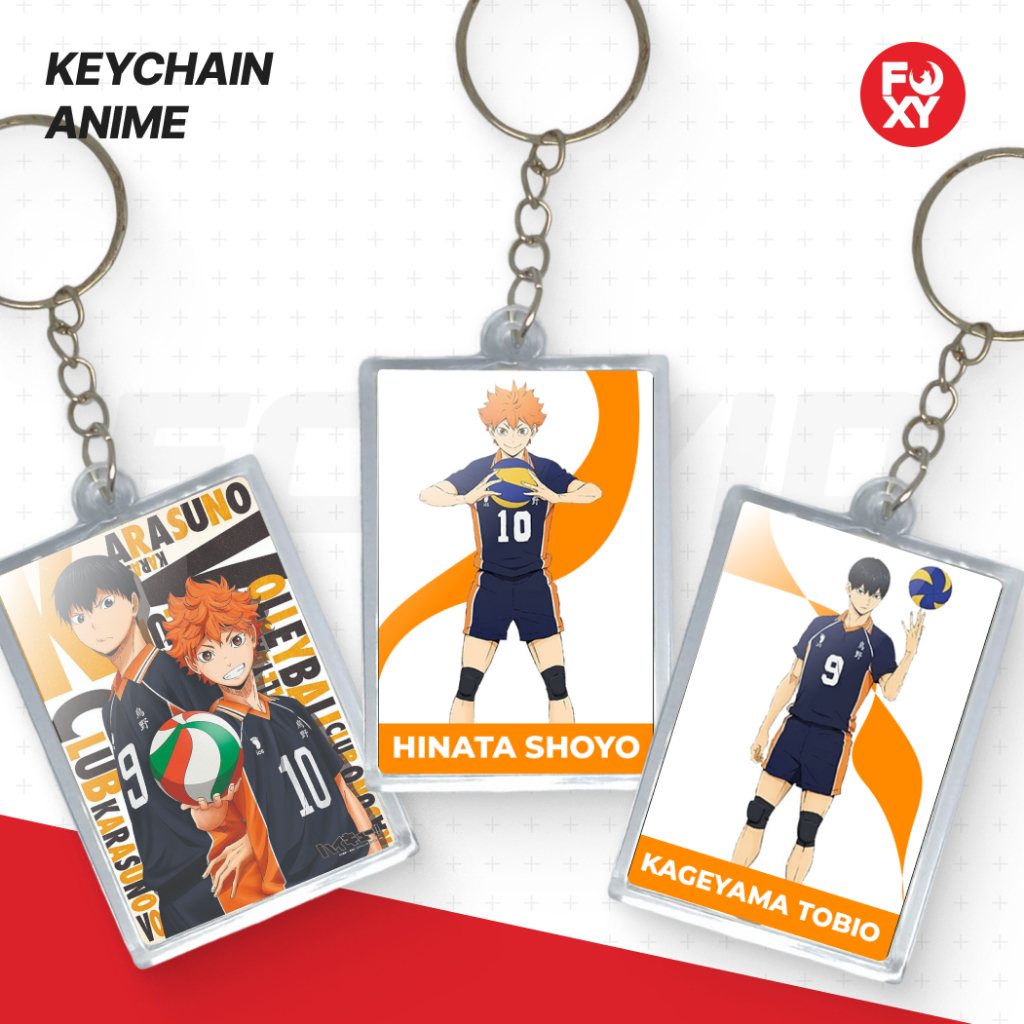 Keychain Anime Haikyuu / Ganci Anime / Gantungan Kunci / Kageyama / Haikyuu / Hinata