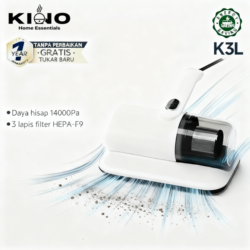 KINO Pembasmi Tungau 14000Pa Vakum Penghilang Tungau Frekuensi Tinggi Penyedot Tungau Kasur Karpet