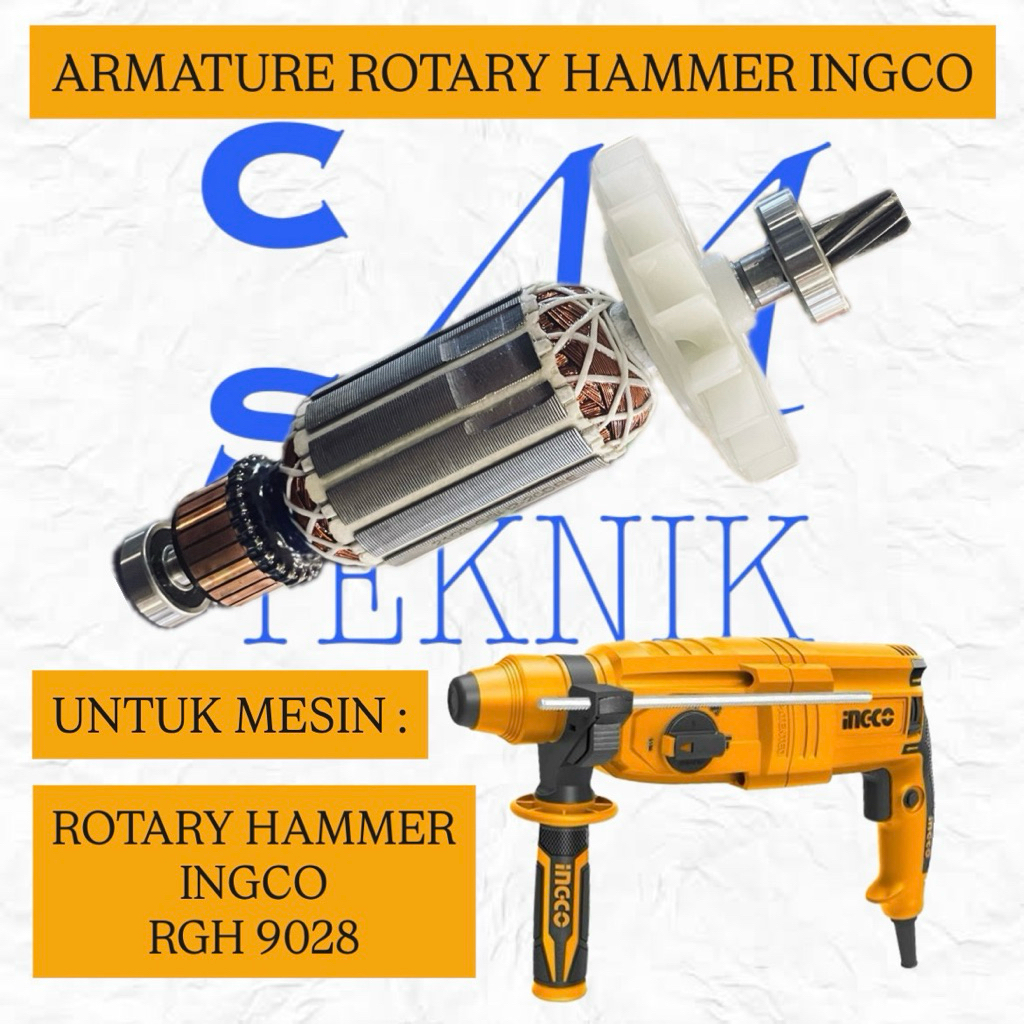 ARMATURE ANGKER MESIN ROTARY HAMMER INGCO RGH 9028 ANGKER BOR BOBOK INGCO RGH9028