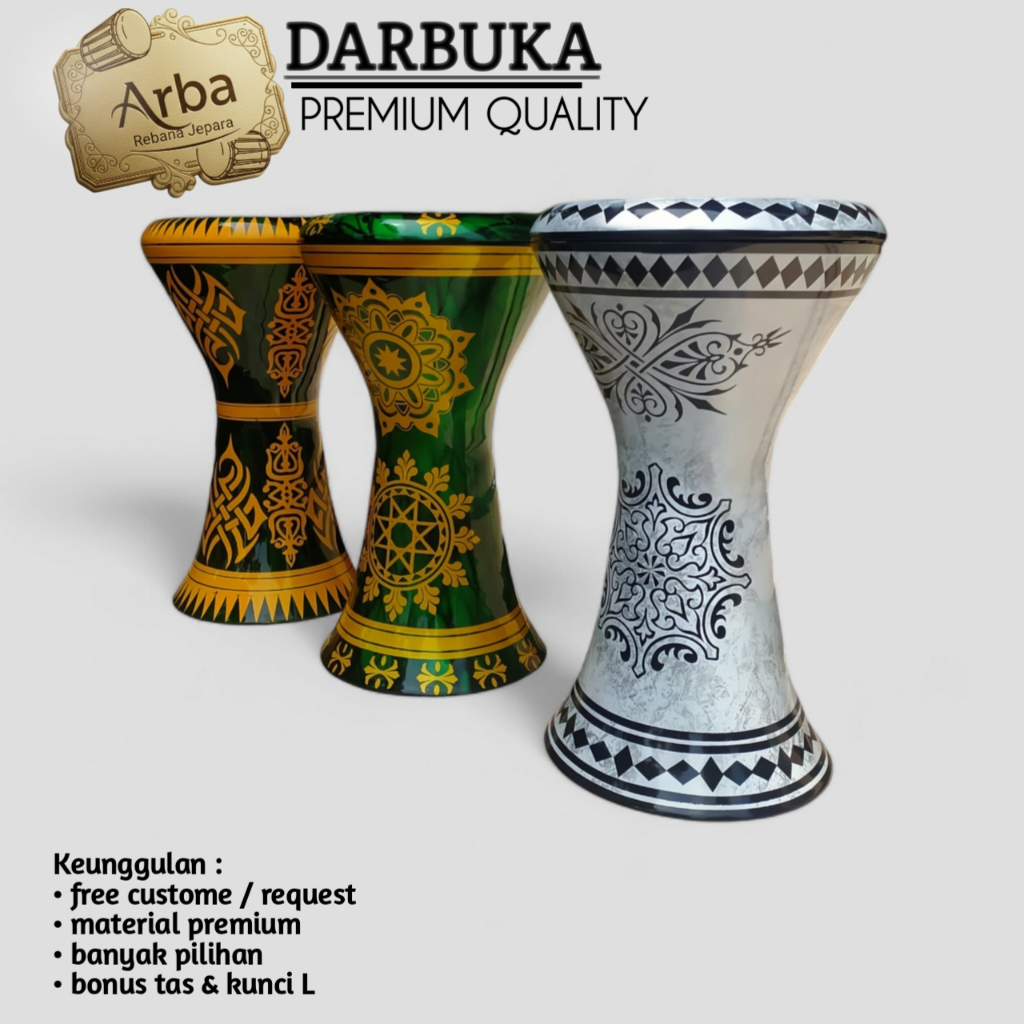 DARBUKA ALUMINIUM COR / DARBUKA PREMIUM 8 inch / DARBUKA 8 ¾ inch / 9 inch