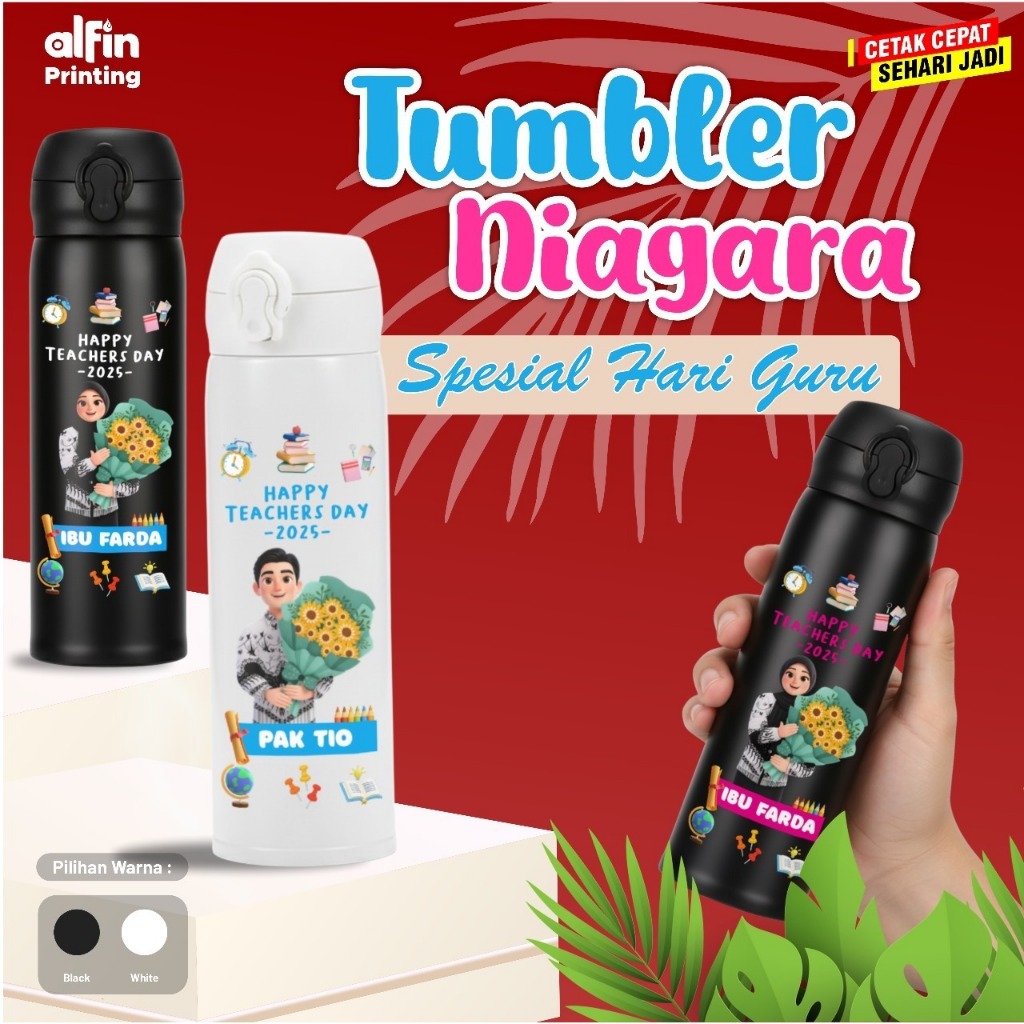 Tumbler Niagara Spesial Hari Guru | Kado Hari Guru | Tumblr Custom Guru | Kado | Hari Guru