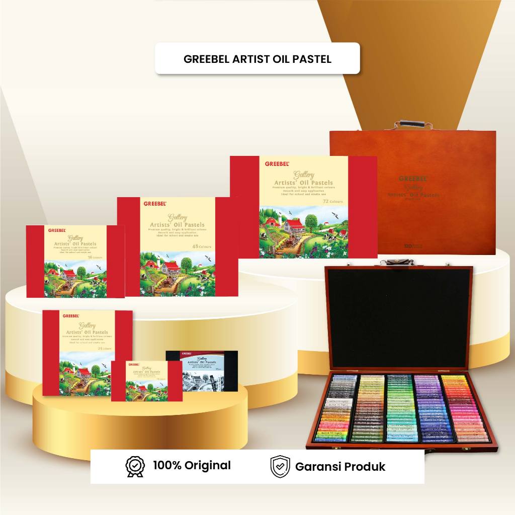 GREEBEL Crayon Krayon ARTIST 1 Set 12 24 36 48 72 Warna [ ORIGINAL ] Artist Oil Pastel Crayon Greebe