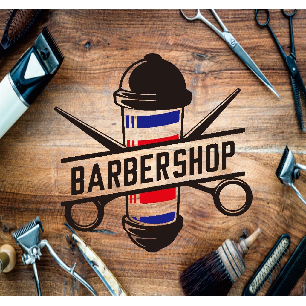 Stiker Barbershop Sticker Barbershop kaca Jendela Toko