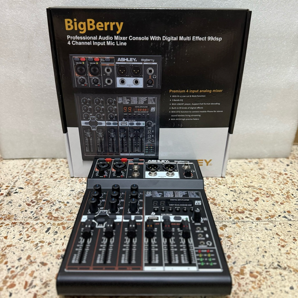 Mixer Ashley BigBerry 4 Channel (2 Mono 2 Stereo)