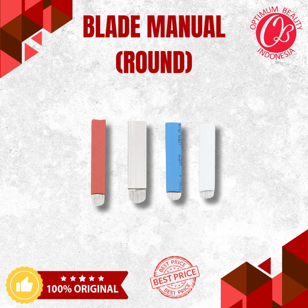 OPTIMUM BEAUTY - BLADE ROUND BULAT SULAM ALIS MICROBLADING STERIL