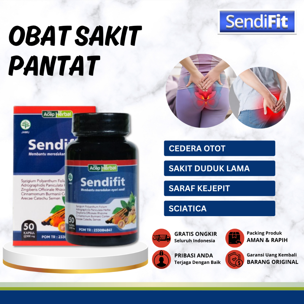 Obat Sakit Pantat, Obat Sakit Bokong, Obat Sakit Saat Duduk Lama, Obat Saraf Kejepit, Obat Sciatica,