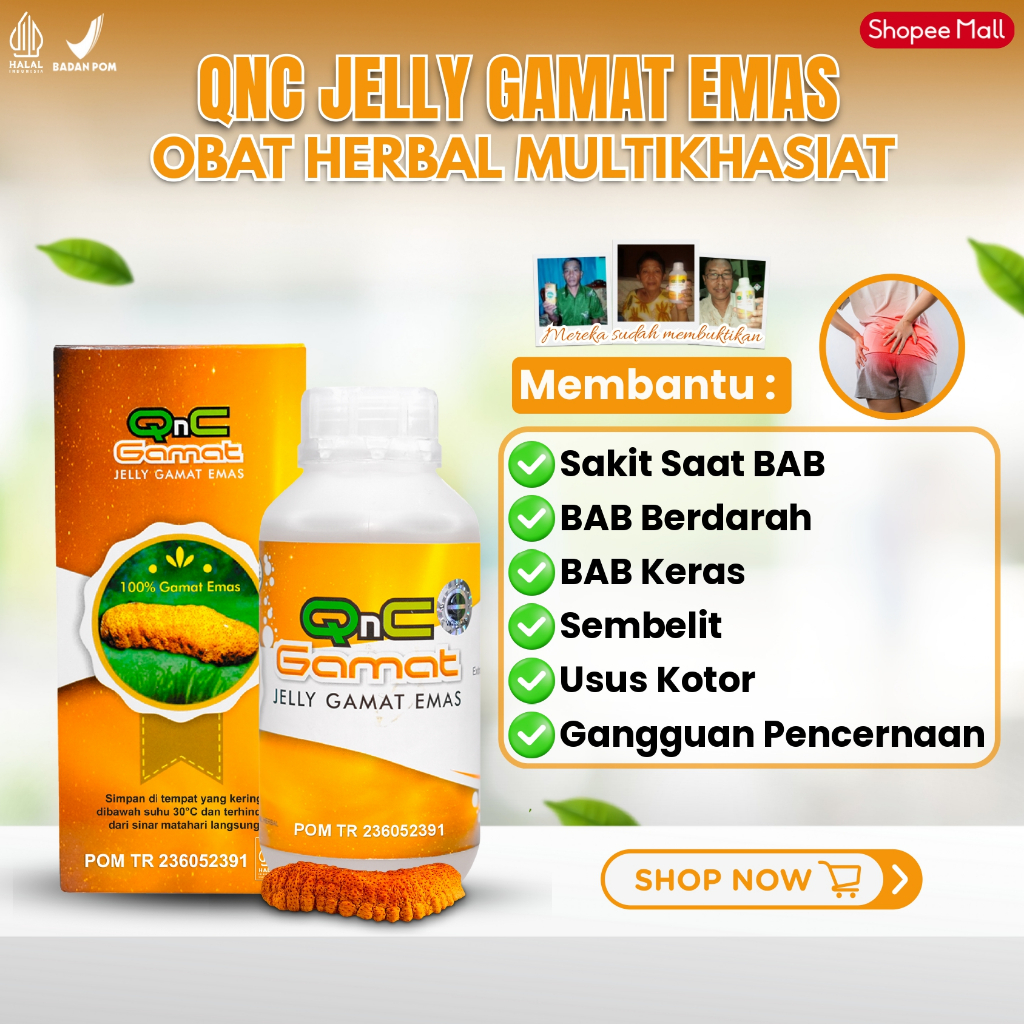 Qnc Jelly Gamat Emas Sakit Saat BAB BAB Berdarah BAB Keras Sembelit Usus Kotor Gangguan Pencernaan