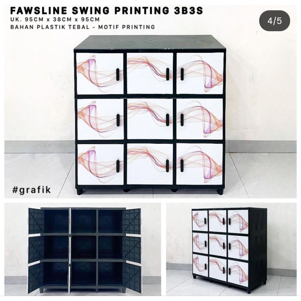 Lemari Plastik 9 kotak tebal, Pontianak