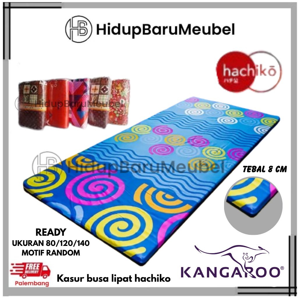 Kasur Busa Lipat HachikoTebal 8cm / Busa Lipat  Minimalis Praktis / Kasur Serba Guna / kasur Lantai 