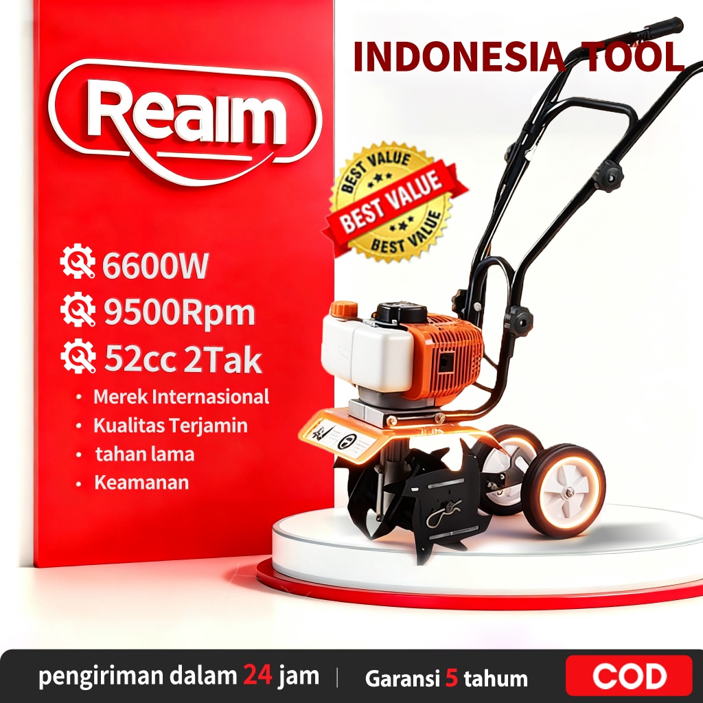 Reaim tiller scarifier mini tiller micro gasoline small tiller alat penggarap kecil