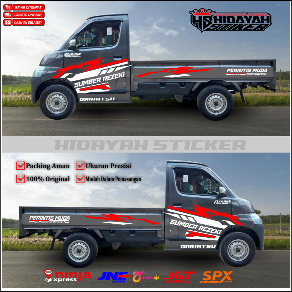 Hy Stiker cuting mobil pick up granmax cuting Stiker perintis muda mobil daihatsu pick up granmaxx t