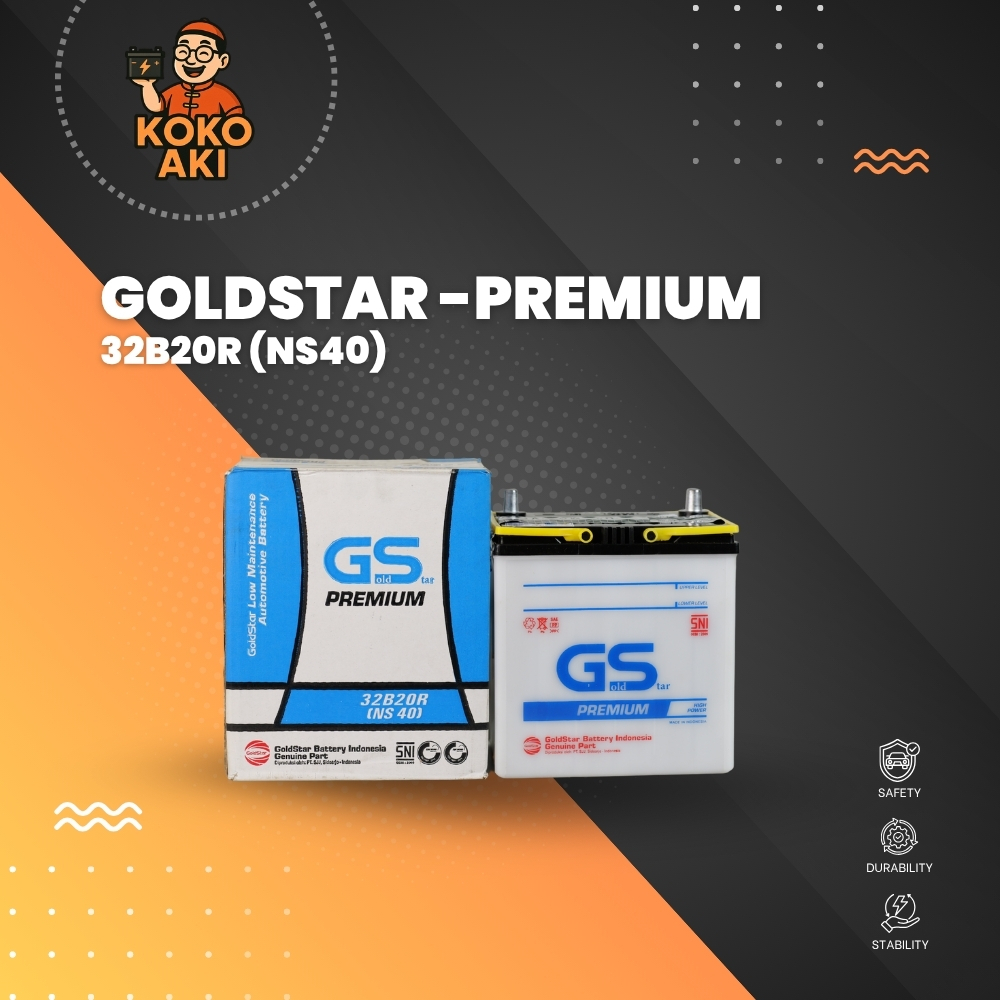 Aki Mobil Espass Futura Bergaransi , Merk :  GOLD STAR NS-40