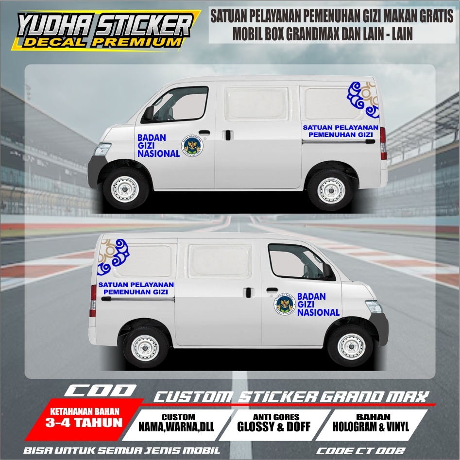 CT 002 - CUTTING STICKER BODY MOBIL GRANDMAX DLL PROGRAM MBG / FREE CUSTOM