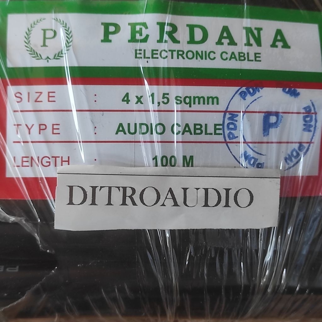 kabel audio perdana 4x1,5mm per meter kabel speaker serabut 4 x 1,5 mm hitam