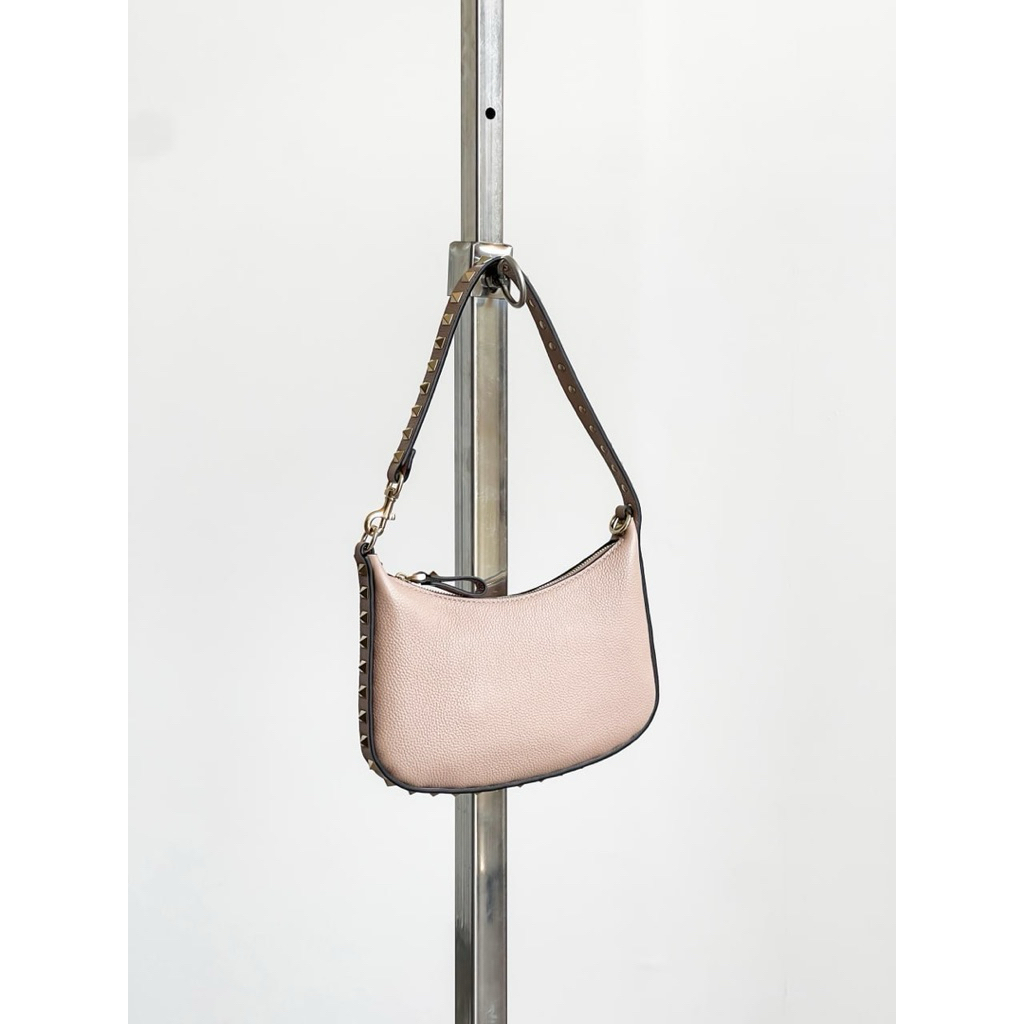 VLTN Rockstud Hobo Bag Mini Poudre