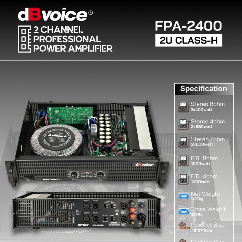 Power amplifier db voice fpa 2400 Power db voice fpa2400 class h 2u