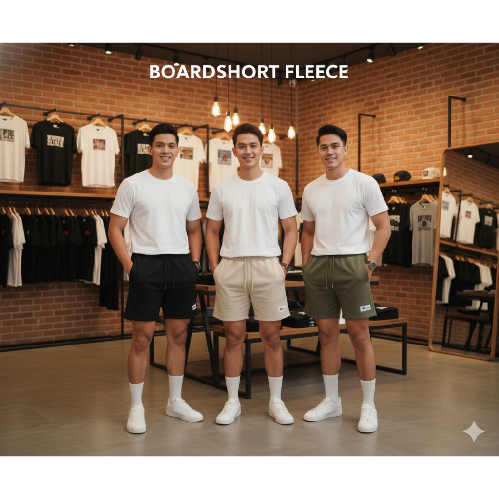 RSCH - Celana Pendek Broadshort Fleece Pria Celana Pendek Distro Bahan Premium