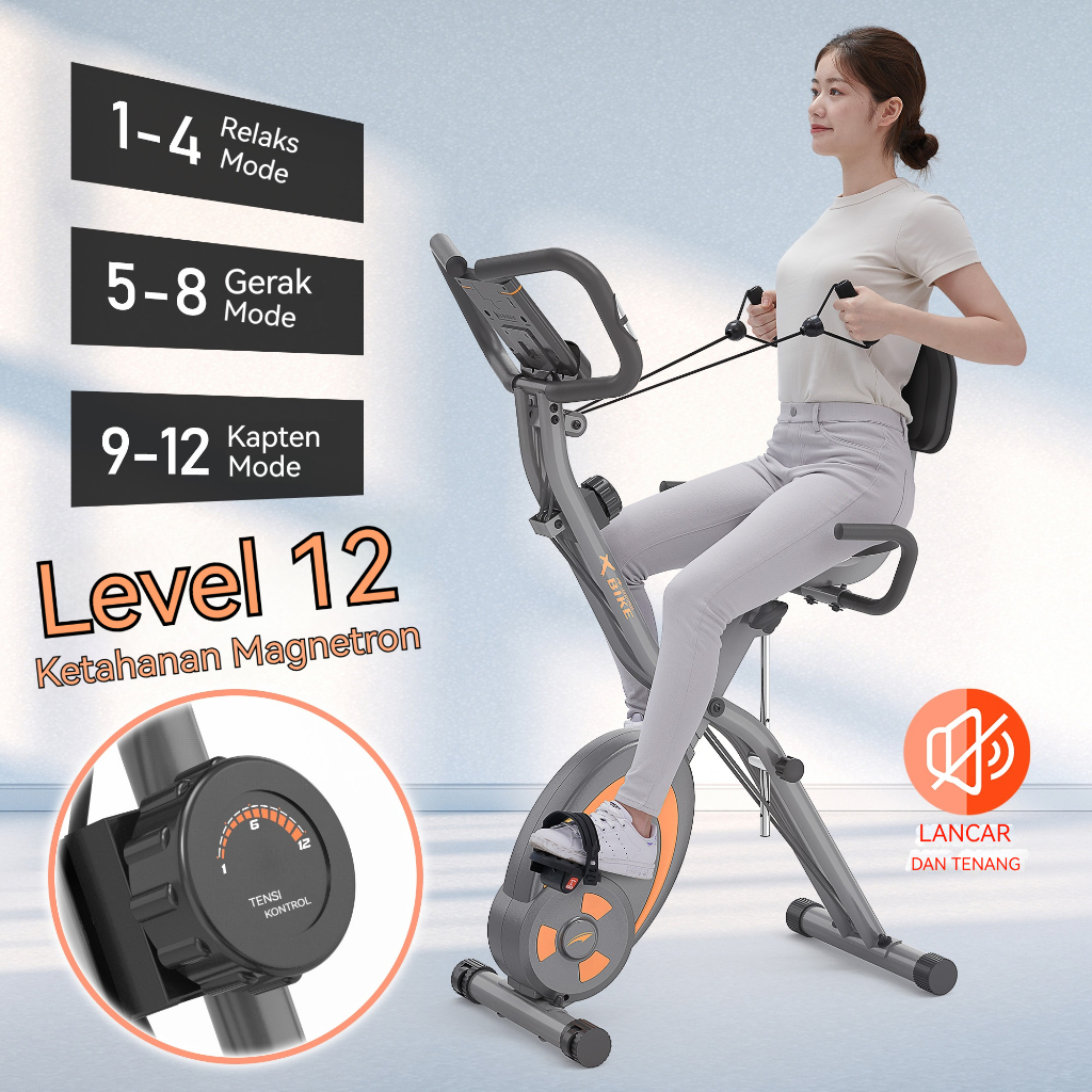 Leikefitness Spinning Bike/Alat Fitness Sepeda Statis/Bicycle Stand/Magnetic X-BIKE