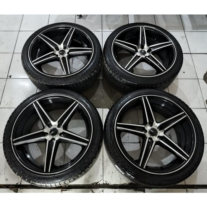 Velg Mobil Bekas Racing Hsr Emision Ring 20 Lebar 9 Et40 Pcd 5x114,3 Plus Ban 245/40 R20