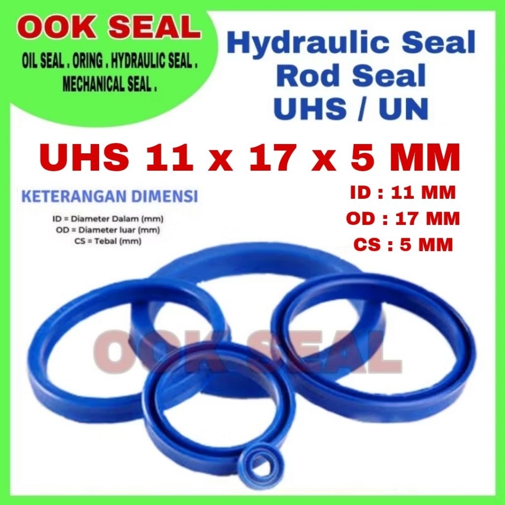 Seal Hydraulic UHS 11 x 17 x 5 / UN 11 x 17 x 5 / Rod Seal 11 x 17 x 5 / 11x17x5