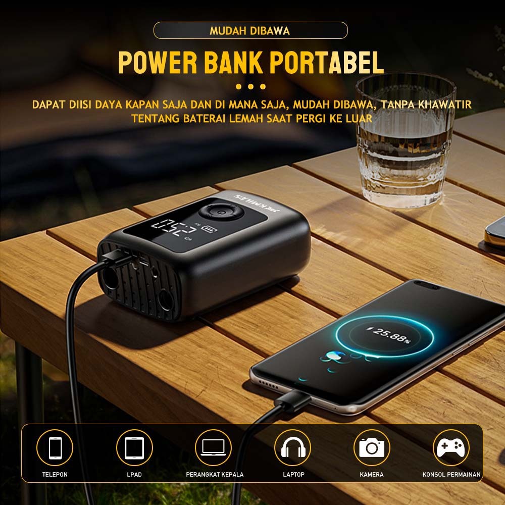 cuci gudang kmiles pompa ban elektrik 4000mah pompa ban motor 150psi pompa ban mobil pompa ban