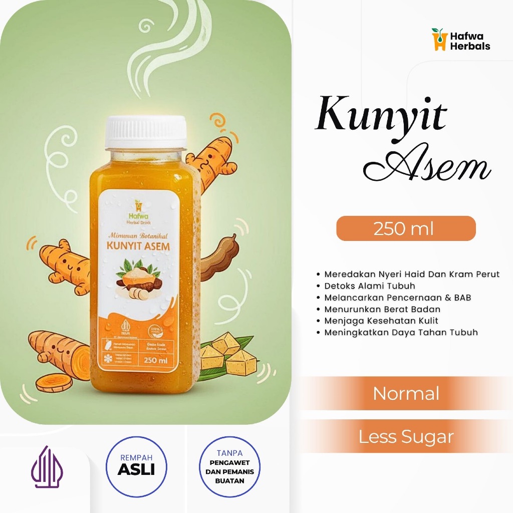 Hafwa Jamu Kunyit Asem 250 ml