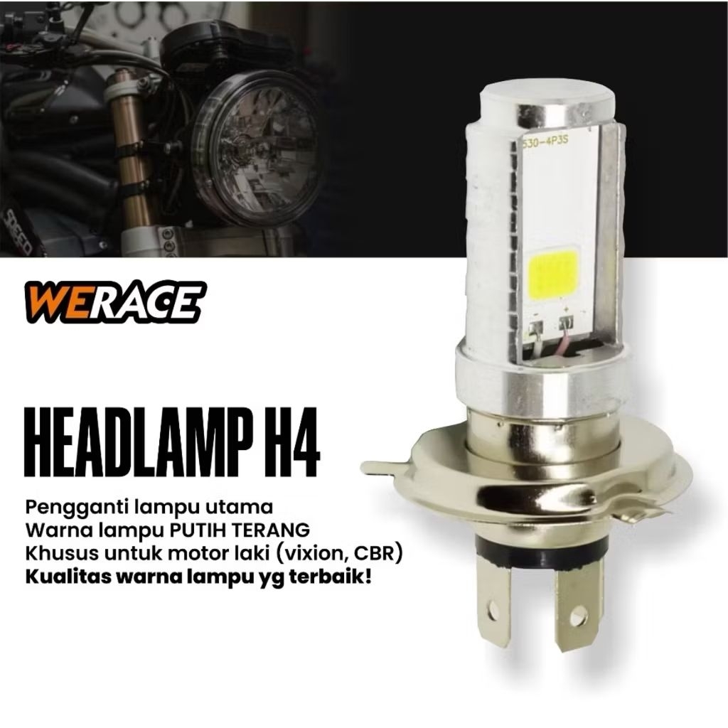 LED Bohlam depan lampu depan bulb depan H4 Vixion Scoopy fi dll
