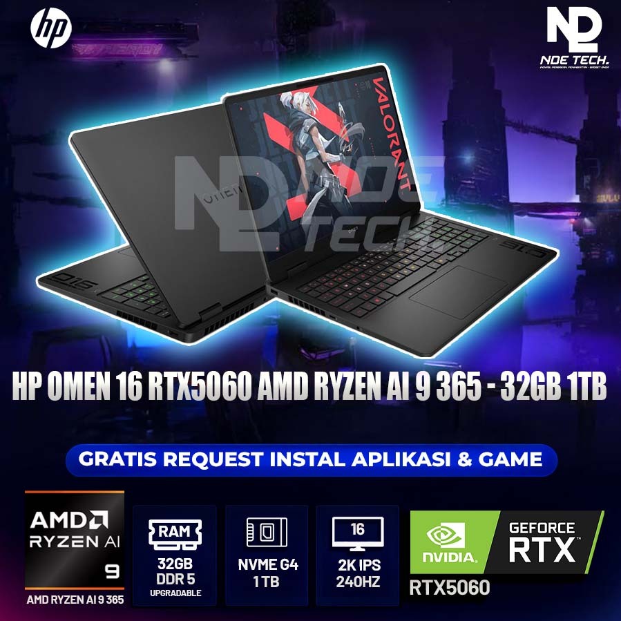 HP OMEN 16 RTX5060 AMD RYZEN AI 9 365