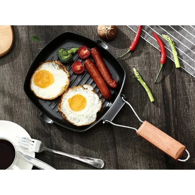 Sentra Living Xinmao Square Grill Pan Teflon Bentuk Kotak Non Stick Frying