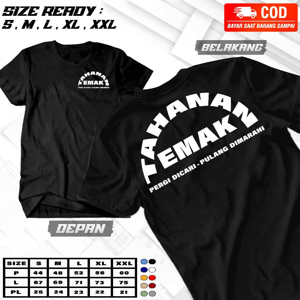 KAOS TAHANAN EMAK - KAOS KATA KATA - KAOS MURAH - SABLON DTF - BAJU DISTRO - BAJU PRIA WANITA - COD