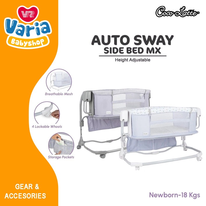 Cocolatte Baby Box auto Sway Side Bed MX / Box Bayi / Tempat Tidur Bayi / Ranjang Bayi | COCOLATTE