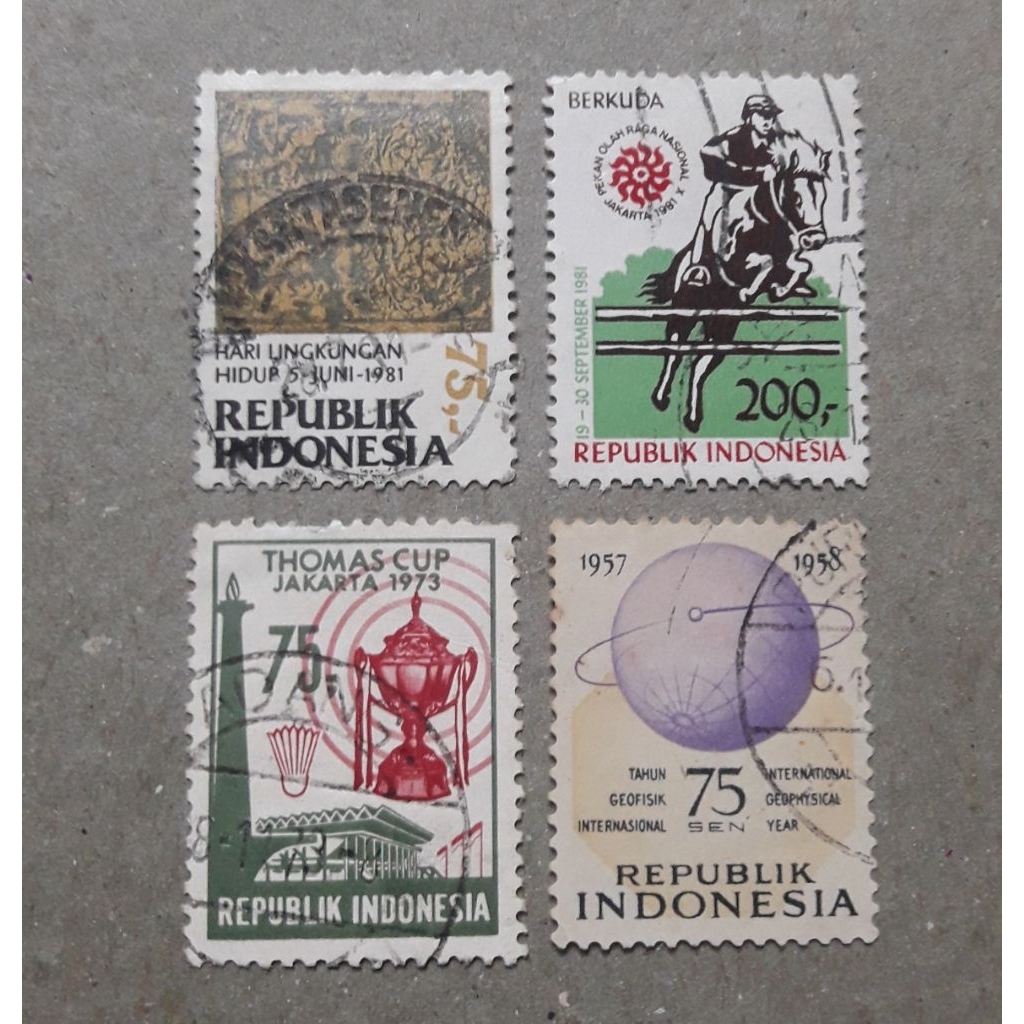 prangko indonesia 4pcs campur