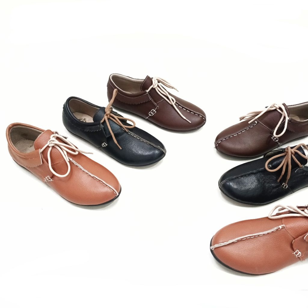 Sepatu Kulit Asli Garut Wanita Sepatu Papirut Cewek Asli Kulit Sapi Kerajinan Industri Sukaregang