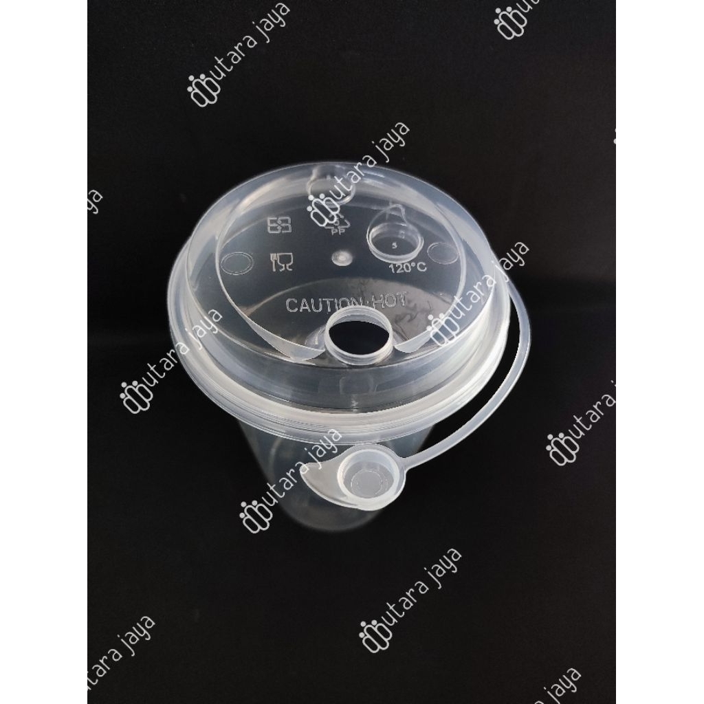 Cup plastik tebal / thinwall cup 400ml (14oz)