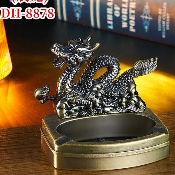 Asbak Korek Api Gas Naga Dragon Dinghao Dh-8878
