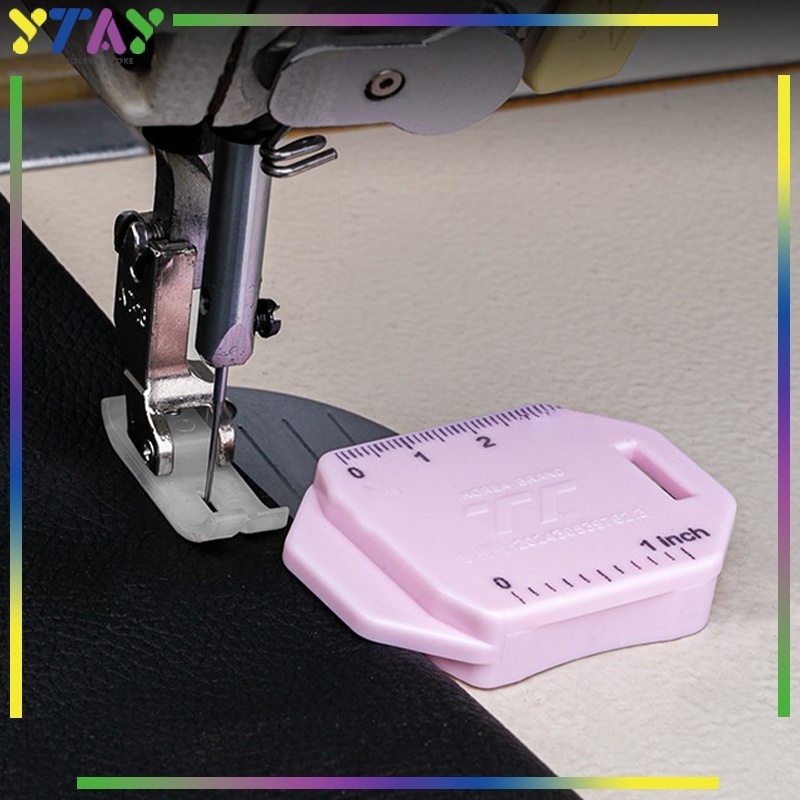 Pemandu Jahit Magnetik dengan Garisan Pengukur Pembatas Bahan Kain Anti Gulung Aksesoris Mesin Jahit