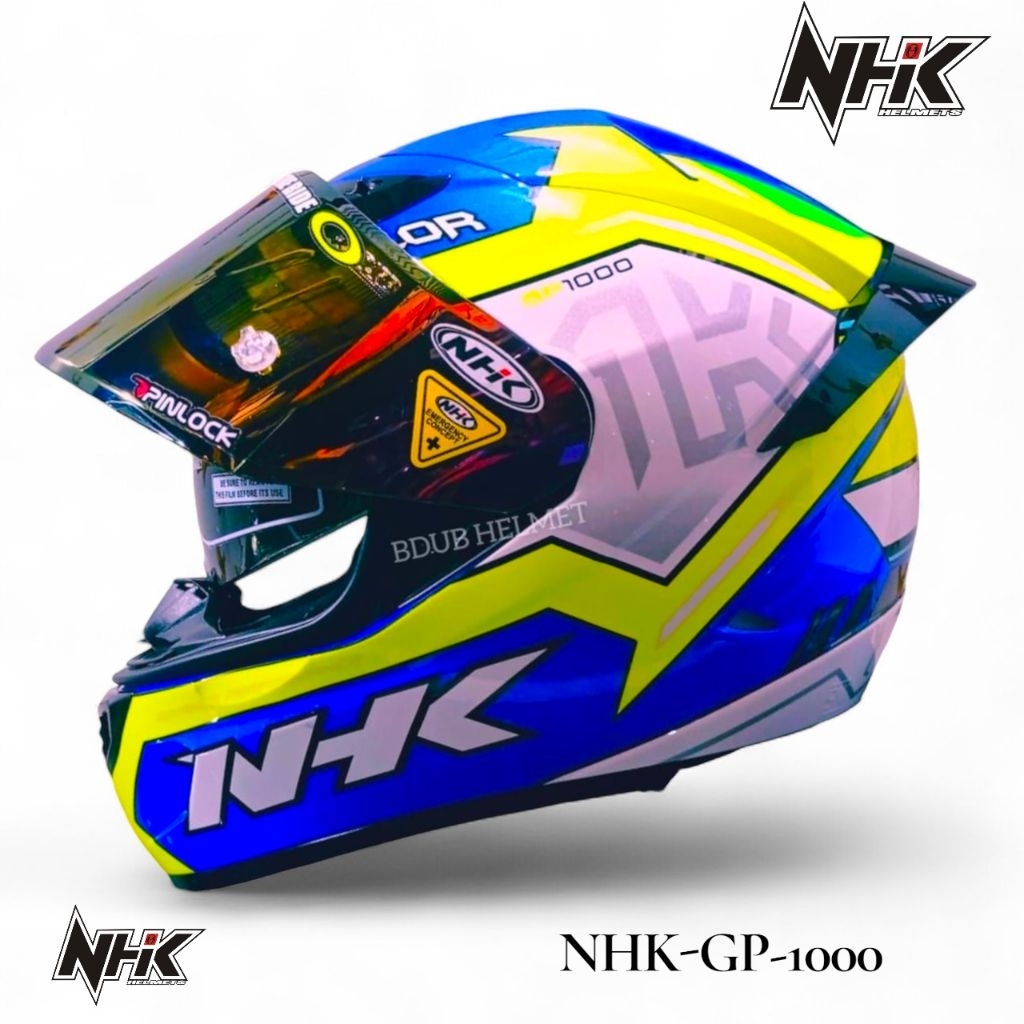 Helm Gp1000 Valor yellow paket ganteng Original NHK
