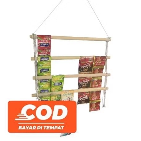 hanger 50cm rak gantungan snack, rak gantungan kopi gantungan jajanan rak warung buat di kamar warun