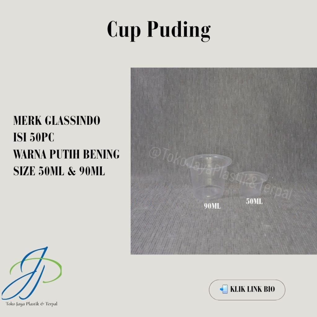 CUP PUDING | UK 90ML & 50ML | ISI 50PC | MERK GLASSINDO