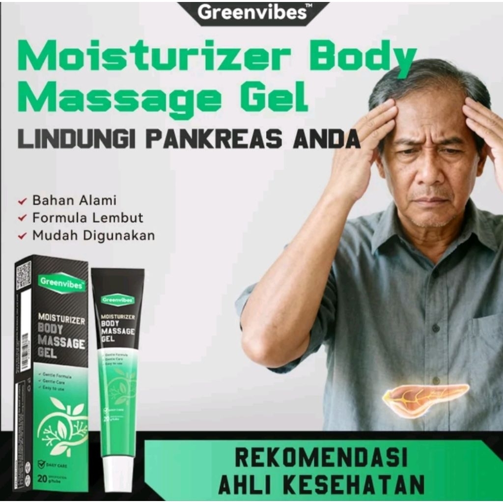 Greenvibes Moisturizer body message gel herbal lindungi pankreas