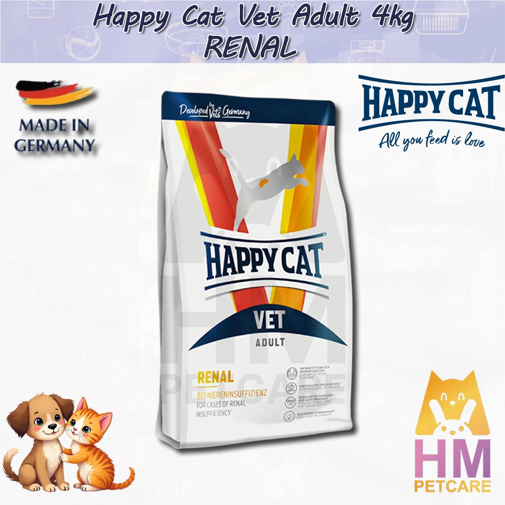 Happy Cat Vet Renal 4 KG | Happy Cat Vet Renal Dry Food Makanan Kucing 4kg