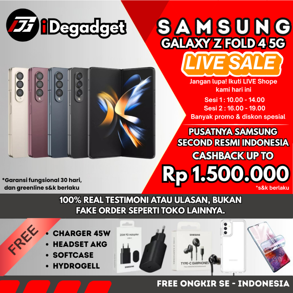 SAMSUNG GALAXY Z FOLD 4 5G SEIN 12/256 12/512 12/1TB Second Original Fullset