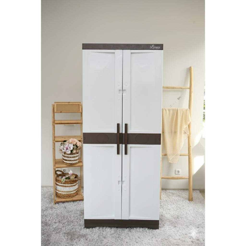 KitKost Lemari Plastik 2 Pintu / Lemari Plastik Baju Gantung