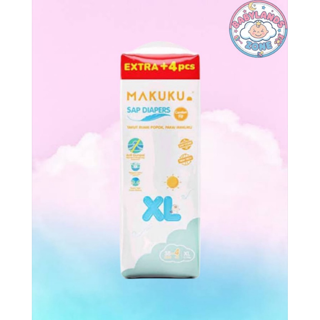 MAKUKU SAP DIAPERS XL 38+4