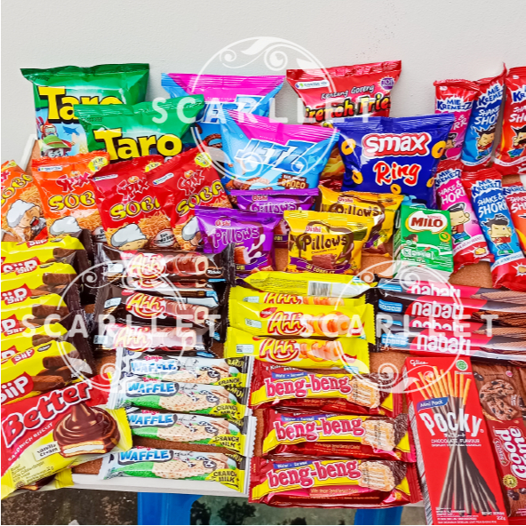 [FREE BOX] PAKET KADO HAMPERS SNACK ISI 50 PCS SNACK NATAL LEBARAN KADO ULANG TAHUN BIRTHDAY ULTAH W