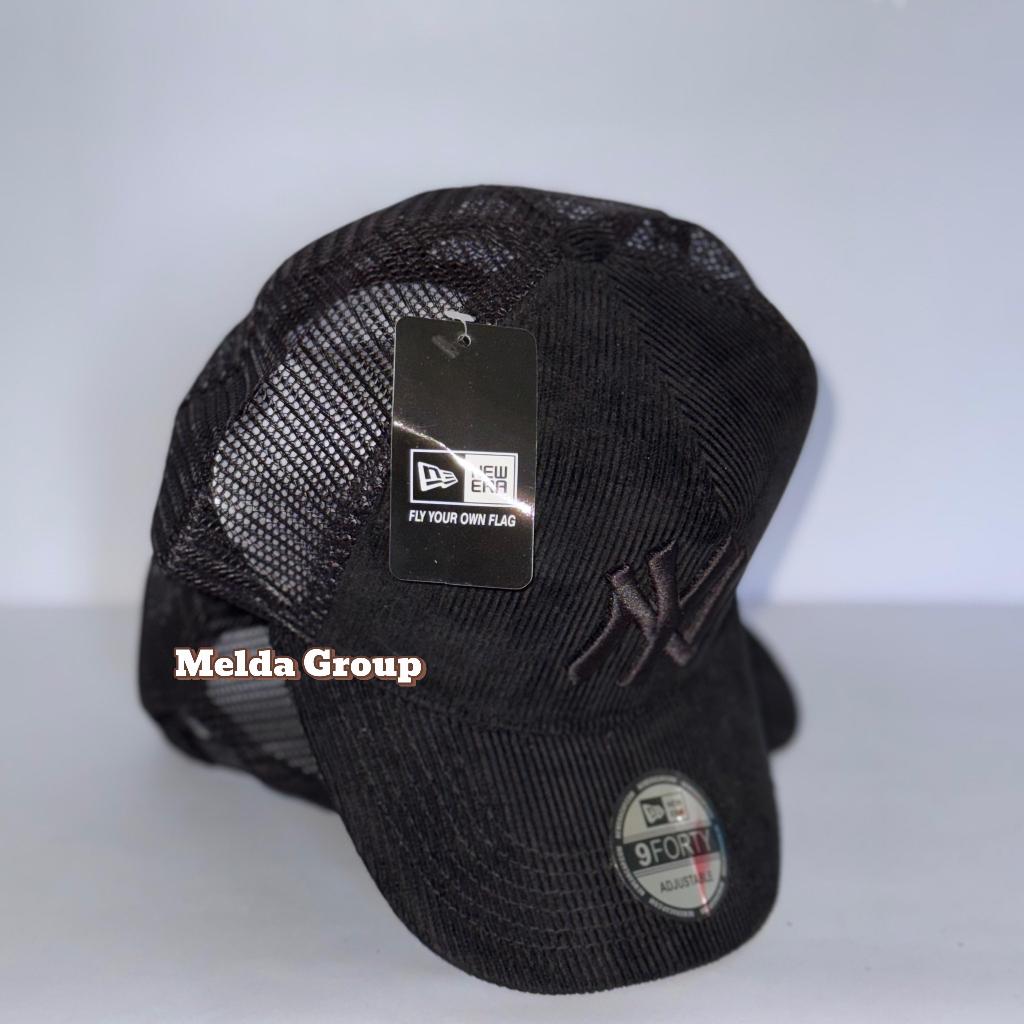 Topi Pria Topi Jaring Corduroy Bordir NY Full Black Premium High Quality Pria dan Wanita Unisex
