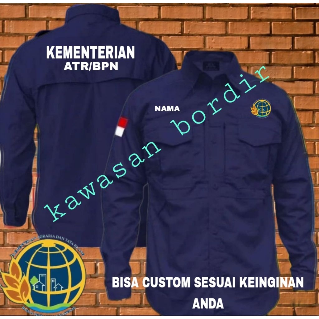 Premium kemeja tactical kementerian ATR BPN baju kementerian ATR BPN seragam kementerian pertanahan 