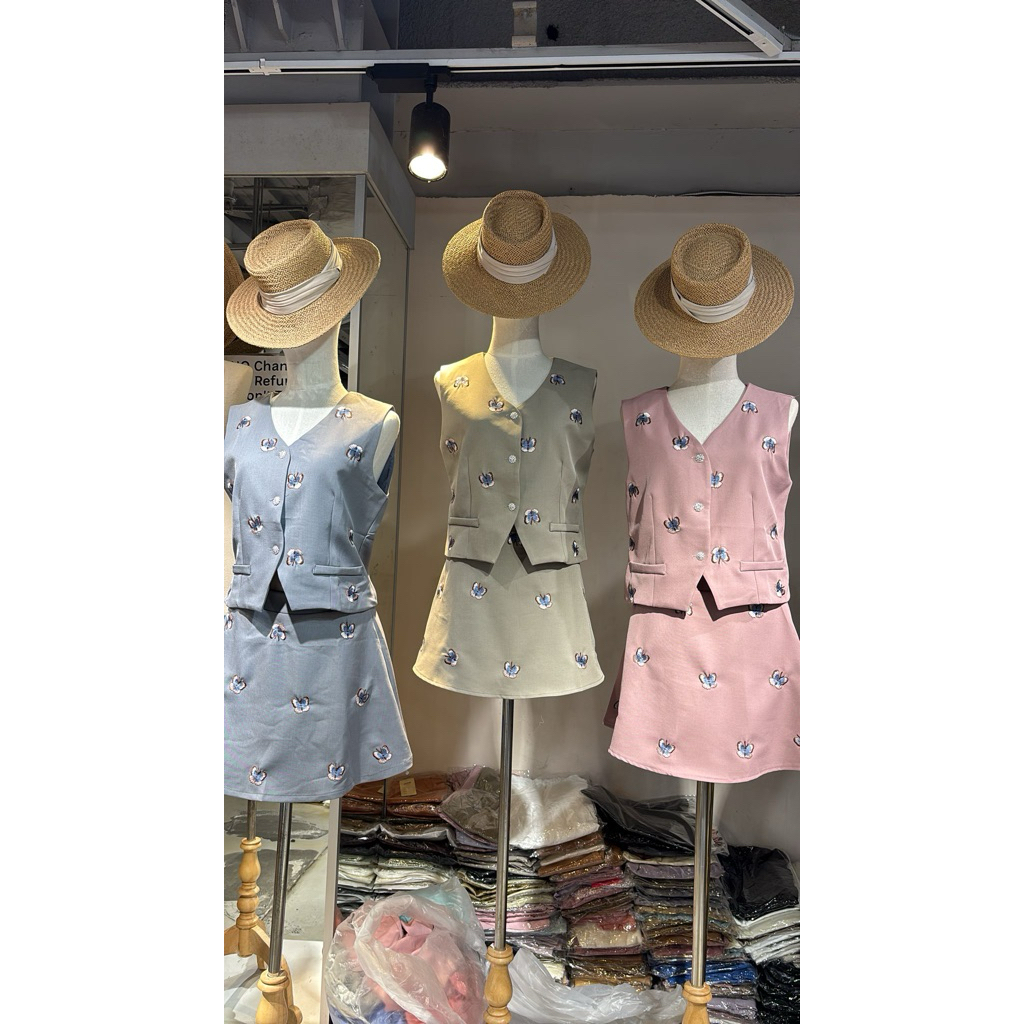 one set Atasan dan bawahan rok wanita